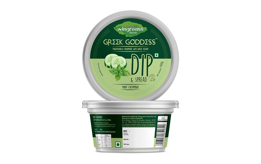 Wingreens Farms Greek Goddess Dip & Spread Mint Cucumber   Cup  150 grams
